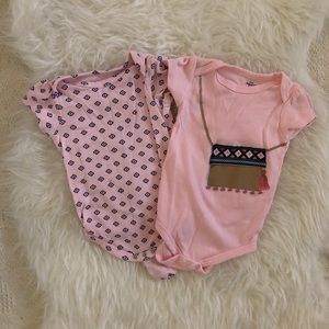 Set of 2 pink onesies